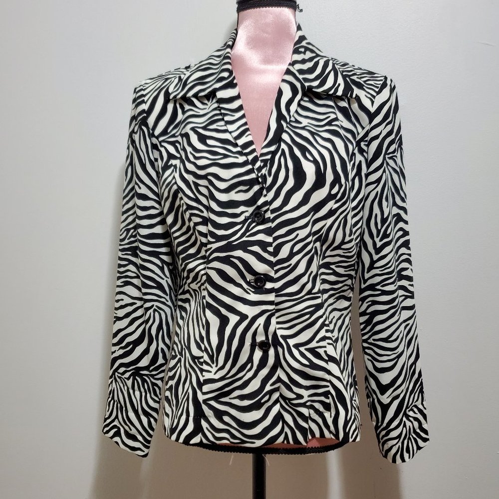 Virgo zebra print blazer